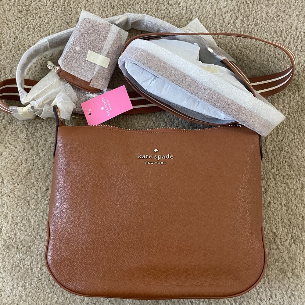 Kate Spade Rosie Crossbody Bag- Warm Beige/Gingerbread - Picture 2 of 11